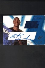 2001-02 Upper Deck SPX Steven Hunter autographed Jersey Blue #99  214/800