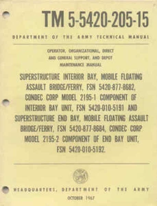TM5-5420-205-15 Assault Bridge Ferry Floating-2195-1 Repair Maintenance Operator - Picture 1 of 1