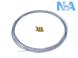 RC Steel Wire Servo Rudder Pull Pull 0.6mm 0.8mm 1.0mm 1mm x 3000mm - Picture 1 of 4