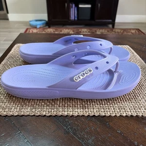 Infradito uomo/donna Crocs taglia 13/15 viola viola scarpe sandalo slip-on " - Foto 1 di 12