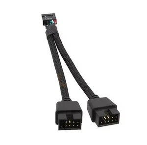 Motherboard Header USB 2.0 9pin Splitter (Black) - Picture 1 of 2