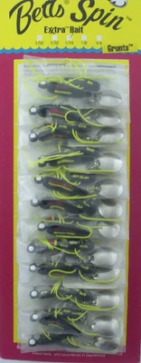 Tarjeta de 12 Betts 022GRRL-41N 1-1/4" 1/16 OZ Beetle Spin con pierna Bk Coach Dog Foto 1 de 2