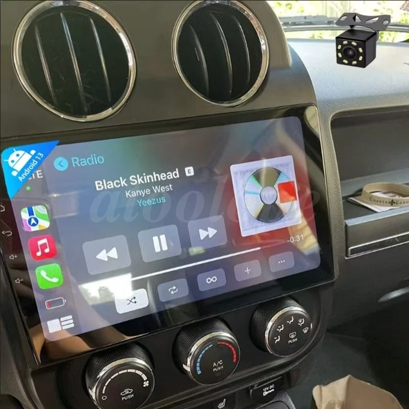 For Jeep Patriot Compass 2009-2016 Apple Carplay Car Stereo Radio GPS Android 14 Foto 1 de 4