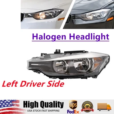 Halogen Headlight Left Driver Side For 2012 2013-2015 BMW 320i 328i Sedan Wagon Foto 1 de 4