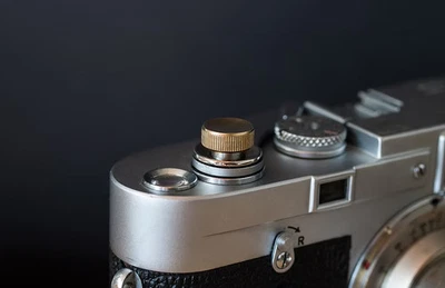 NANIGASHI Camera Shutter Release Button Brass Base finish Large Made in Japan L - Image 1 of 4