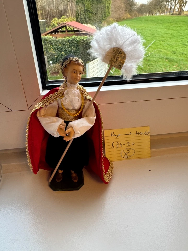 Lang  Oberammergau Krippenfigur B 20 Page m Wedel bewegliche Glieder -bekleidet - Bild 1 von 1