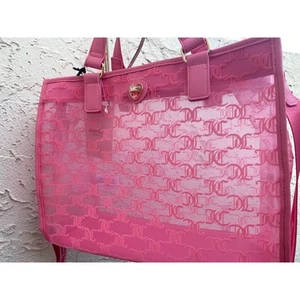 Juicy Couture | Borsa a rete rosa con ciondolo logo cuore - Foto 1 di 8
