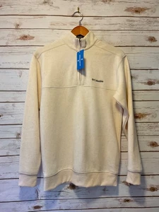 Columbia Hart Mountain II Cuarto Cremallera Polar Hombre Sudadera S Avena Nueva con Etiquetas - Imagen 1 de 12
