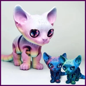 3D-gedruckte Siamkatze bewegliches Gelenk Zappeln Spielzeug Stressabbau Dekompression - Bild 1 von 30