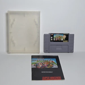 Super Mario Kart (Nintendo SNES, 1992) + Manual - Good Condition- Fast Shipping - Picture 1 of 7
