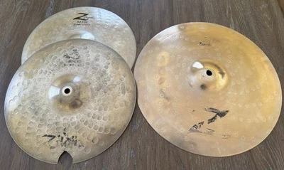 Lote de daños de platillo Zildjian Z personalizados de 13" y platillo de choque medio de 16" envío gratuito Foto 1 de 4