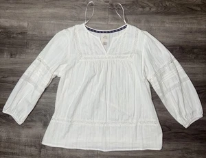 Pullover blusa contadina donna Knox rosa bianco taglia small cotone rayon - Foto 1 di 6