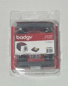 Genuine Evolis Badgy Badgy100 CBGR0100C YMCKO Color Ribbon - 100 Prints - Afbeelding 1 van 2