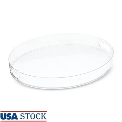 Bandeja de comida de plástico ovalada transparente plato para servir bocadillos aperitivos postres nueva Foto 1 de 4