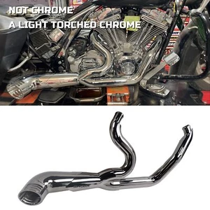 Head-turning Deep Rumble Tone 2 Into 1 Exhaust for Harley Touring Exhaust 95-16 - Picture 1 of 8