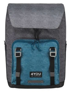 4YOU Streets Backpack Schulrucksack Schulranzen Rucksack Blue blaugrau grau - Bild 1 von 2