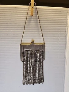 Cartera vintage con solapa - malla Whiting & Davis años 20 Art Deco tiene etiqueta de firma  - Imagen 1 de 13