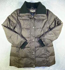 Parka Michael Kors para mujer grande marrón negro abrigo acolchado relleno de plumas - Imagen 1 de 22