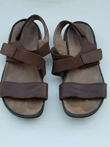 Rockport Sandals sz 8 Brown Leather Slingback Walking Comfort . Womens - Picture 1 of 9