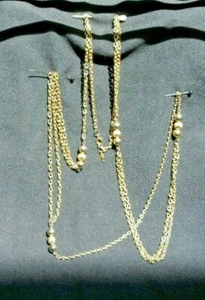 Vintage TRIFARI NECKLACE from the 70's long chain 26" with Hang Tag - Picture 1 of 4
