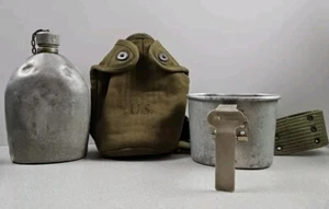 WWI Era US Army M1910 Canteen 1918, Cup 1918 & Canvas Cover 1918 3170 - Bild 1 von 18