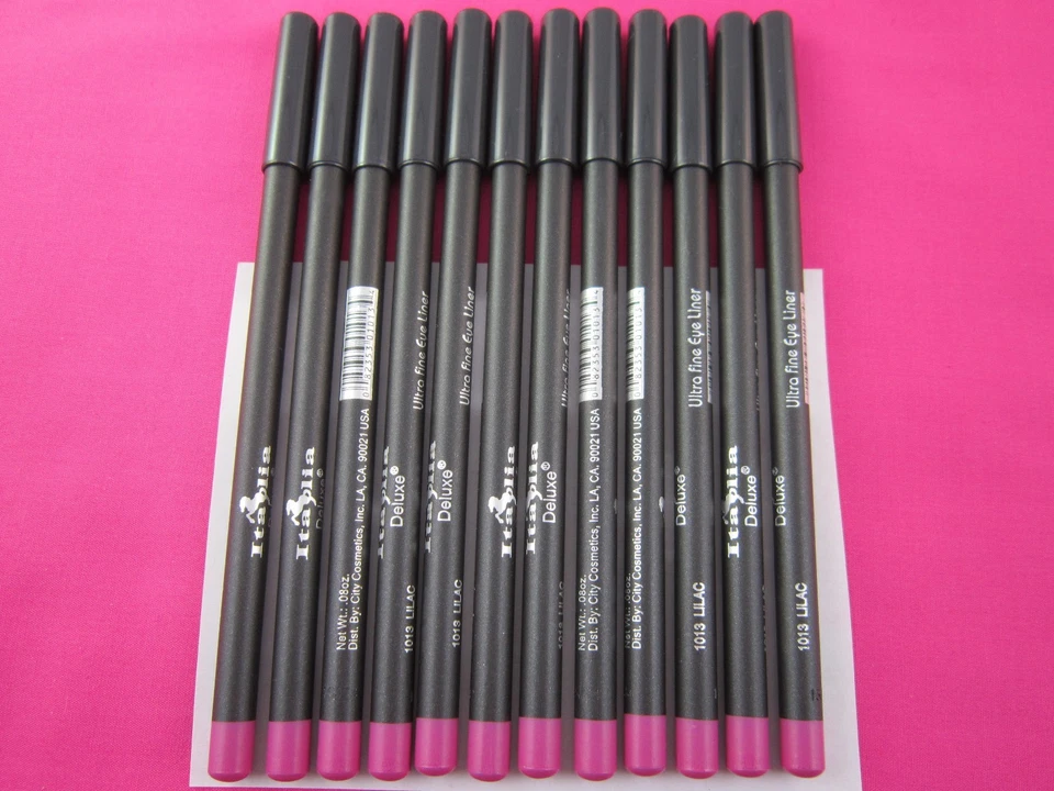 Italia Deluxe Lápiz Delineador de Ojos Ultra Fino 12 Delineadores de Ojos Lote Selecciona Tu Color Foto 1 de 2