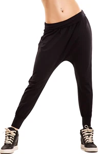 - Pantaloni Donna Fitness Jogging Sarouel Turca Cavallo Basso Basic Nuovi CC-127 - Foto 1 di 12