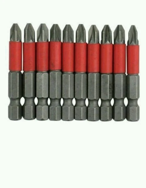 Dekton 10pc Pozi 2 Pz2 X 75mm Screwdriver Bits Non Slip Bit Set