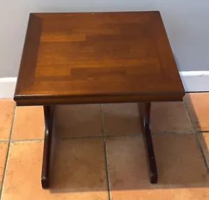 Vintage Mid-Century Teak Square Coffee Table - Picture 1 of 3