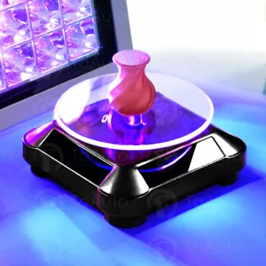 Solar Batteriebetriebene Vitrine 360° Drehbarer Drehteller Schmuckständer - Bild 1 von 6