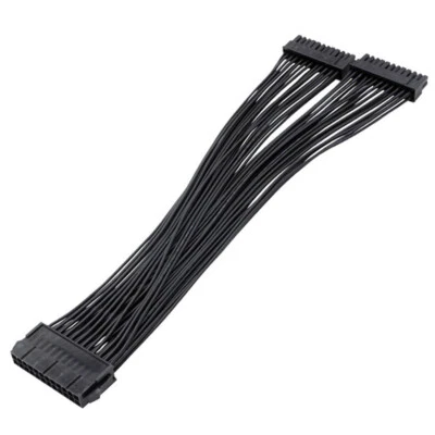 PSU 24pin to Dual 20+4pin Connector Power Supply Splitter Cable Wire Lead 32cm - Image 1 of 4