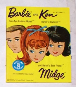 VINTAGE MATTEL BARBIE und KEN MIDGE DOLL Y MINI FASHION BOOKLET KATALOG, 1962! - Bild 1 von 1