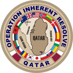 OPERATION INHERENT RESOLVE HOOK LOOP WOVEN 4" FLAGS ALL NATIONS QATAR PATCH  - Picture 1 of 1