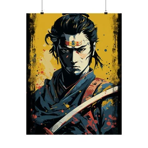 Japanese Men Vertical Matte Art Living Room Bedroom Office Poster Wall Décor - Picture 1 of 25