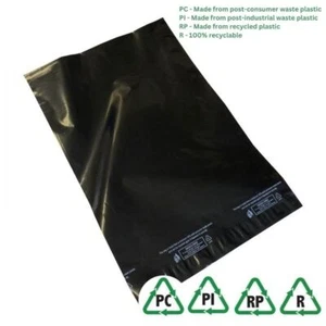 BLACK Mailing Postal Packaging Bags 4.7" x 6.7" Recyclable Poly 120x170mm Seal - Picture 1 of 4