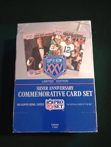 Pro Set NFL Superbowl XXV Silver Anniversary Commemorative Card Set SEALED BOX - Picture 1 of 7