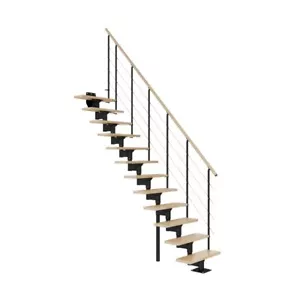 Interior BOSTON Modular Escaleras Rectas Negro Haya 70cm - Imagen 1 de 6