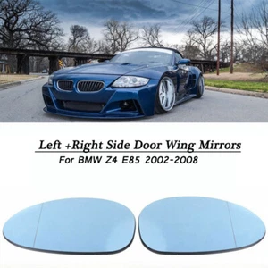 Left+Right Side Wing Heated Mirror Glass Blue For BMW E85 Z4 2002–2008 M Coupe - Picture 1 of 9