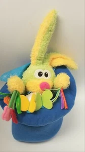 Magic Rabbit In Hat Wand blue green cute kids photo EASTER funny plush toy gift - Picture 1 of 12