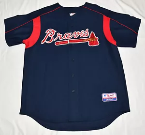Neuwertig! Majestic AUTHENTIC Collection Atlanta Braves Navy Trikot Gr. XL unbedruckt USA - Bild 1 von 18