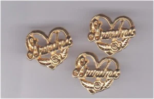 Lot Of 12 Religious Gold Tone Heart Grandma Rose Lapel Hat Pins #D21 - Picture 1 of 2