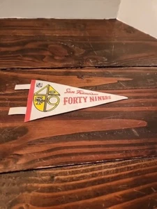 Vintage NFL 49ers Mini Pennant 8"x3.5" - Picture 1 of 6