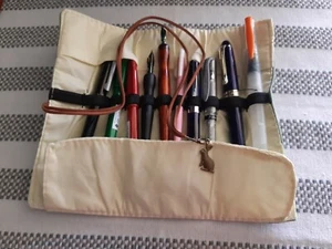 Pencil Case, Pouch, Vintage, Retro Roll, Canvass, Makeup, Cosmetic Pen, - Picture 1 of 13