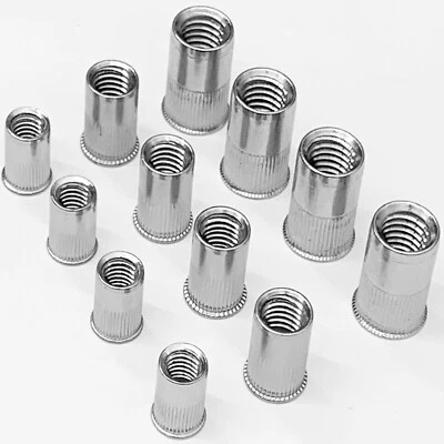 Blindnietmuttern Einnietmuttern Edelstahl A2 VA kleiner Senkkopf Gewindenieten  - Bild 1 von 4