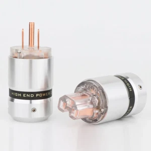 Enchufe de alimentación de CA puro de cobre de alta gama EE. UU. HIFI conector de grado de audio hágalo usted mismo cable de alimentación - Imagen 1 de 8