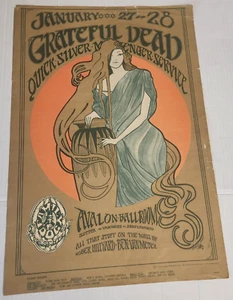 Grateful Dead - QSM - Avalon FD-45-1 - First Print Mouse Concert Poster - GREAT - Picture 1 of 10