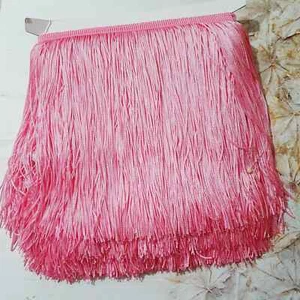 1m 15cm drop Tassel Fringe / Fringing Trim lace trimming candy pink - Picture 1 of 2