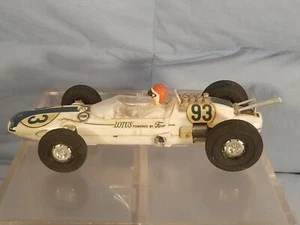 Vintage Strombecker? White Slot Car Lotus Ford 6.5" long w/ motor *UNTESTED - Picture 1 of 7