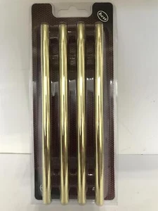 Bright Brass T Bar cupboard/door Handles (4 Pack) 128mm - Picture 1 of 3