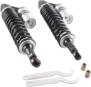 Pair Motorcycle 375mm 14.76in Rear Air Shock Absorbers - Picture 1 of 12